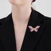 Vintage Gradual Change Enamel Butterfly Brooch Female Pearl Insect Corsage Design Sense Pin