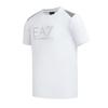 Emporio Armani EA7 SS24 T-shirt da uomo con stampa logo a lettere, girocollo, manica corta, top Bianco 3DPT29-PJULZ-1100
