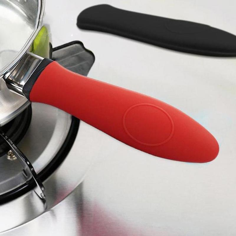 Non-Slip Silicone Handle Holder Potholder Cast Iron Skillet Grip Sleeve Cover