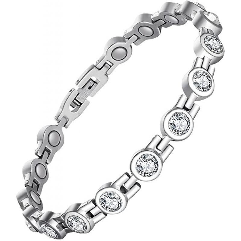 Xiaomi Healthy Therapy Energy Hologram Germanium Bracelets Magnetic Crystal Bracelets Bangles for Women Rhinestone Jewelry Accessories