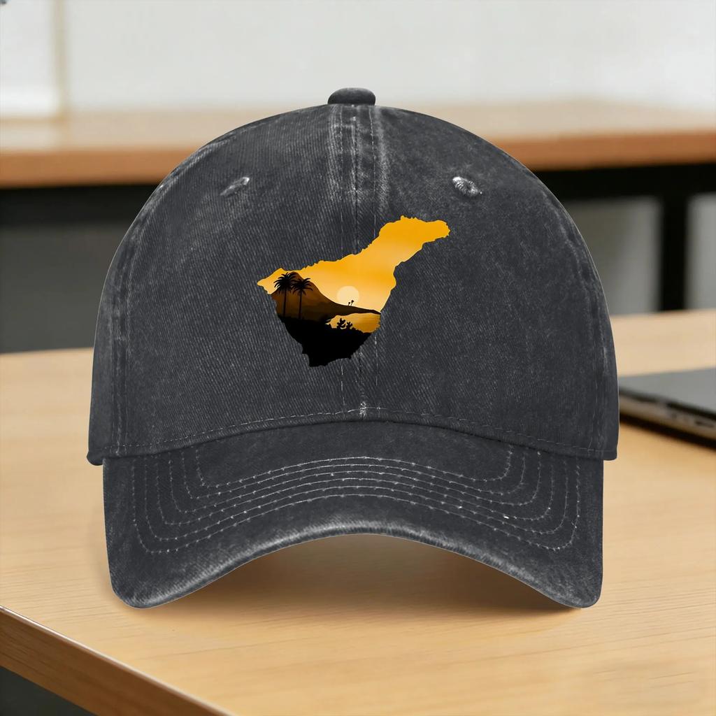 Summer Tenerife Flag Baseball Cap Sun Dropshipping Print Washed Hip Hop Hats Women Unisex Vintage Hunting Camping Snapback Cap