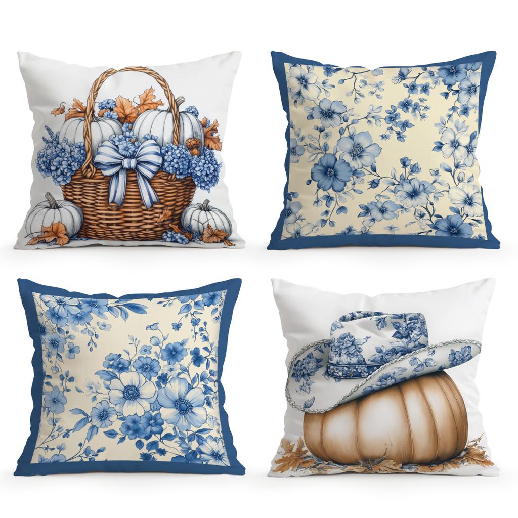 Autumn Thanksgiving Pumpkin Cushions Pillowcase Polyester Cushion Cover Throw Pillow Sofa Decoration Pillowcover Home Decor
