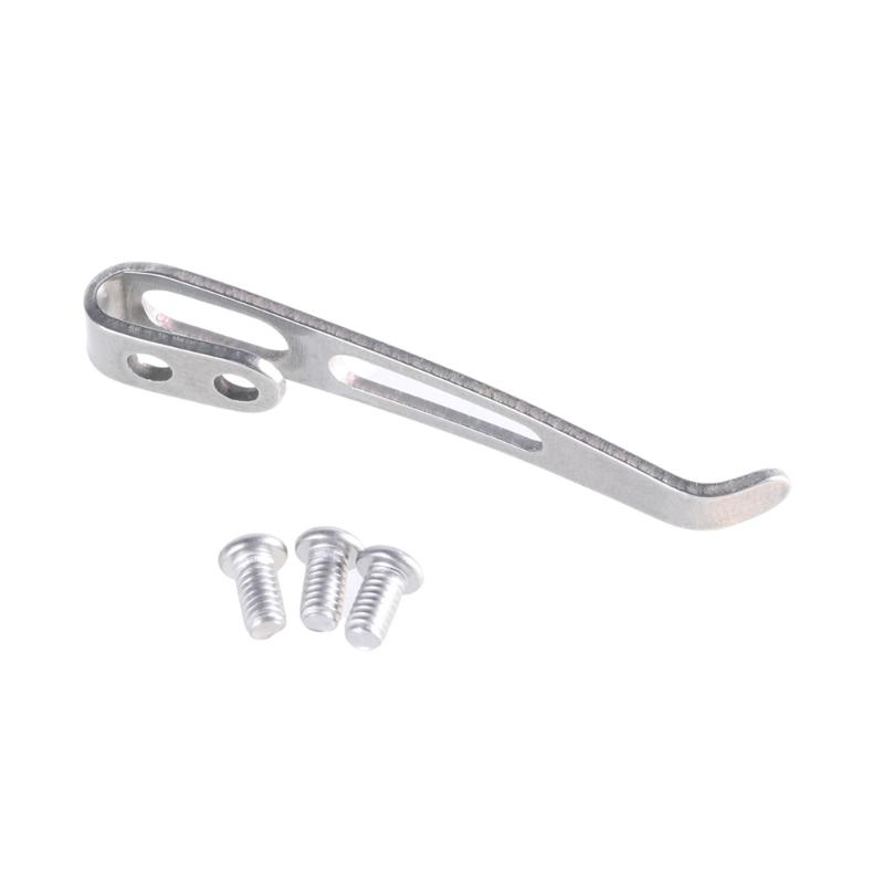 Stainless Steel Cutter Pockets Clip Back Clamp With 3Pcs Screws Make Cutter Back Clip Replacement Accessories Parts