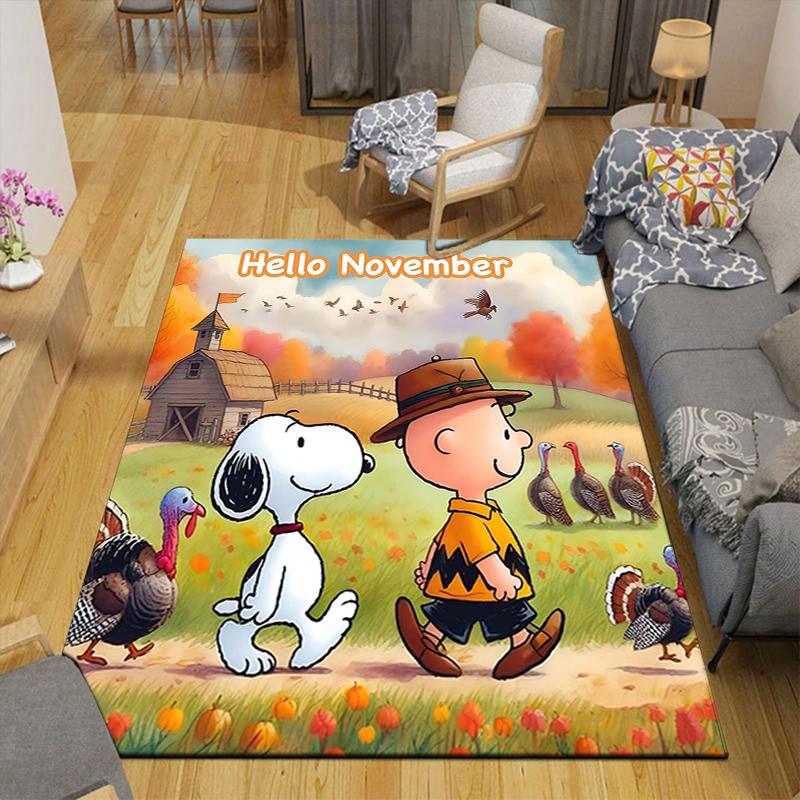 1Pc Pumpkin Parade Moonlight Rug Office Carpet Indoor Outdoor Doormat Nonslip Soft And Comfortable Living Room Christmas Halloween Gift D918101