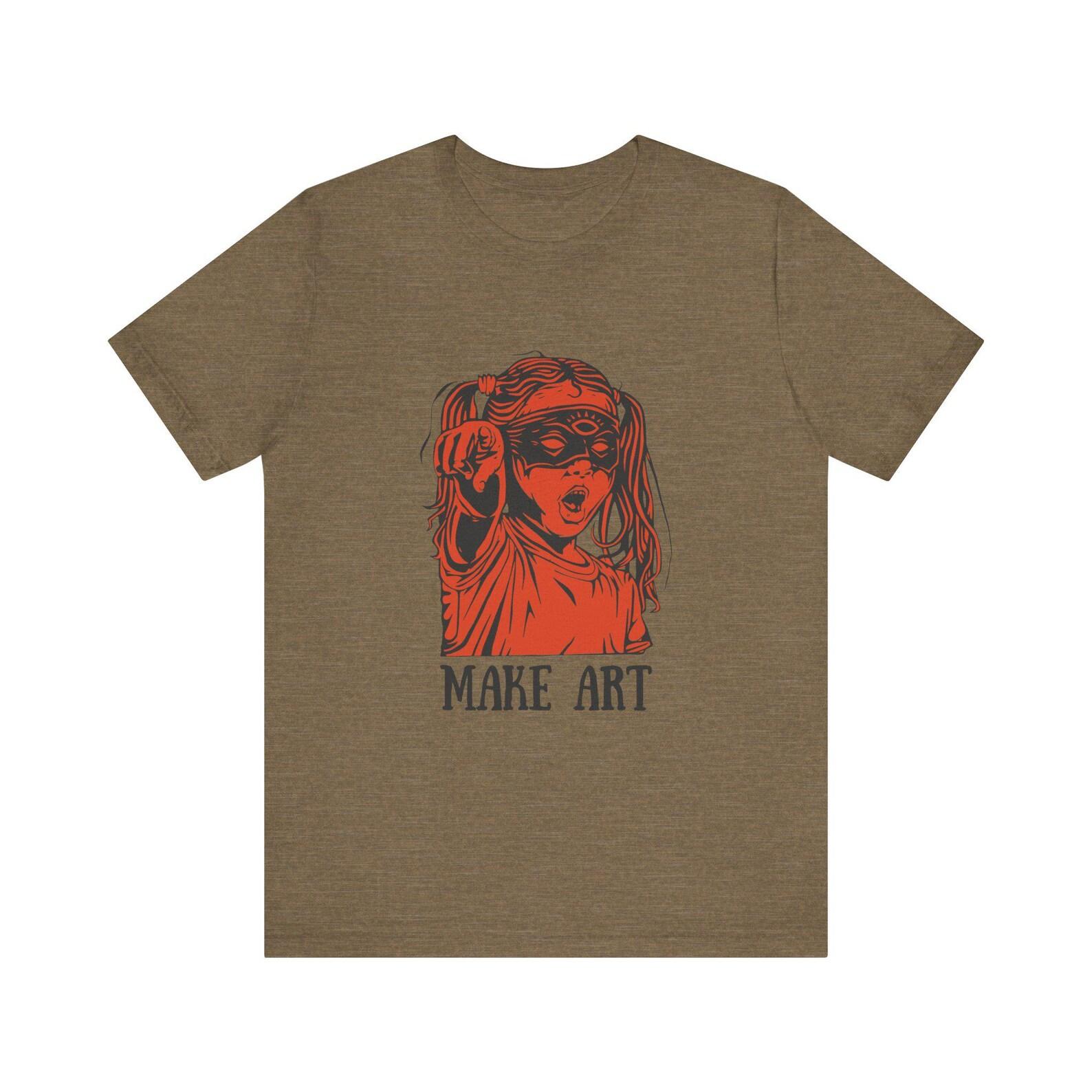 Make Art T-Shirt, Artist Tee, Creative Unisex Shirt, Graphic Design Top, Artistic Gift XL