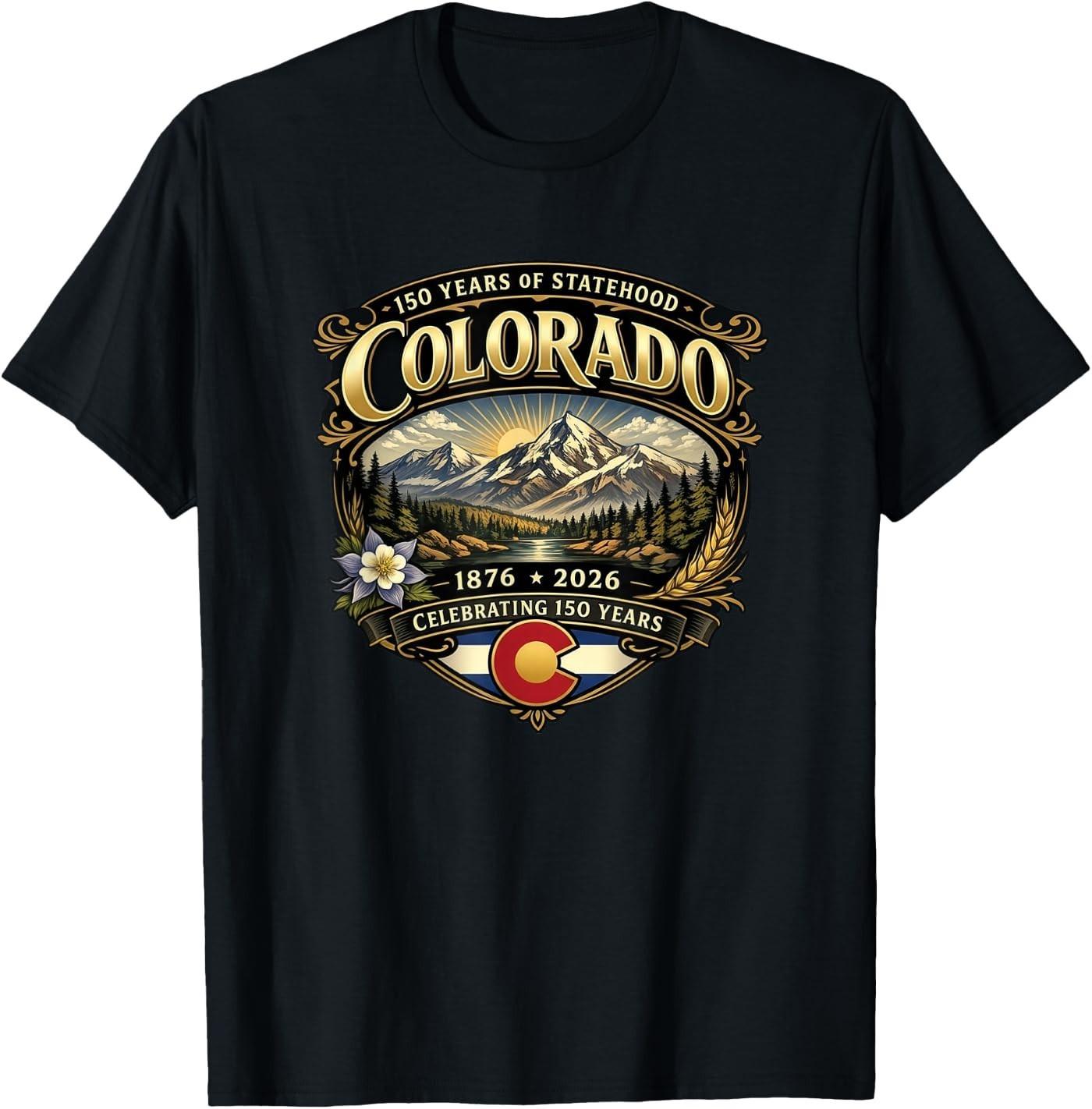 Colorado 150th Anniversary of Statehood Vintage Souvenir T-Shirt XXXXL