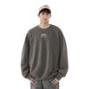 Li Ning Sports Lifestyle Series Warm Crew Neck Pullover Long Sleeve Sweatshirt Unisex Sweatshirt Road-Grey AWDU925-6