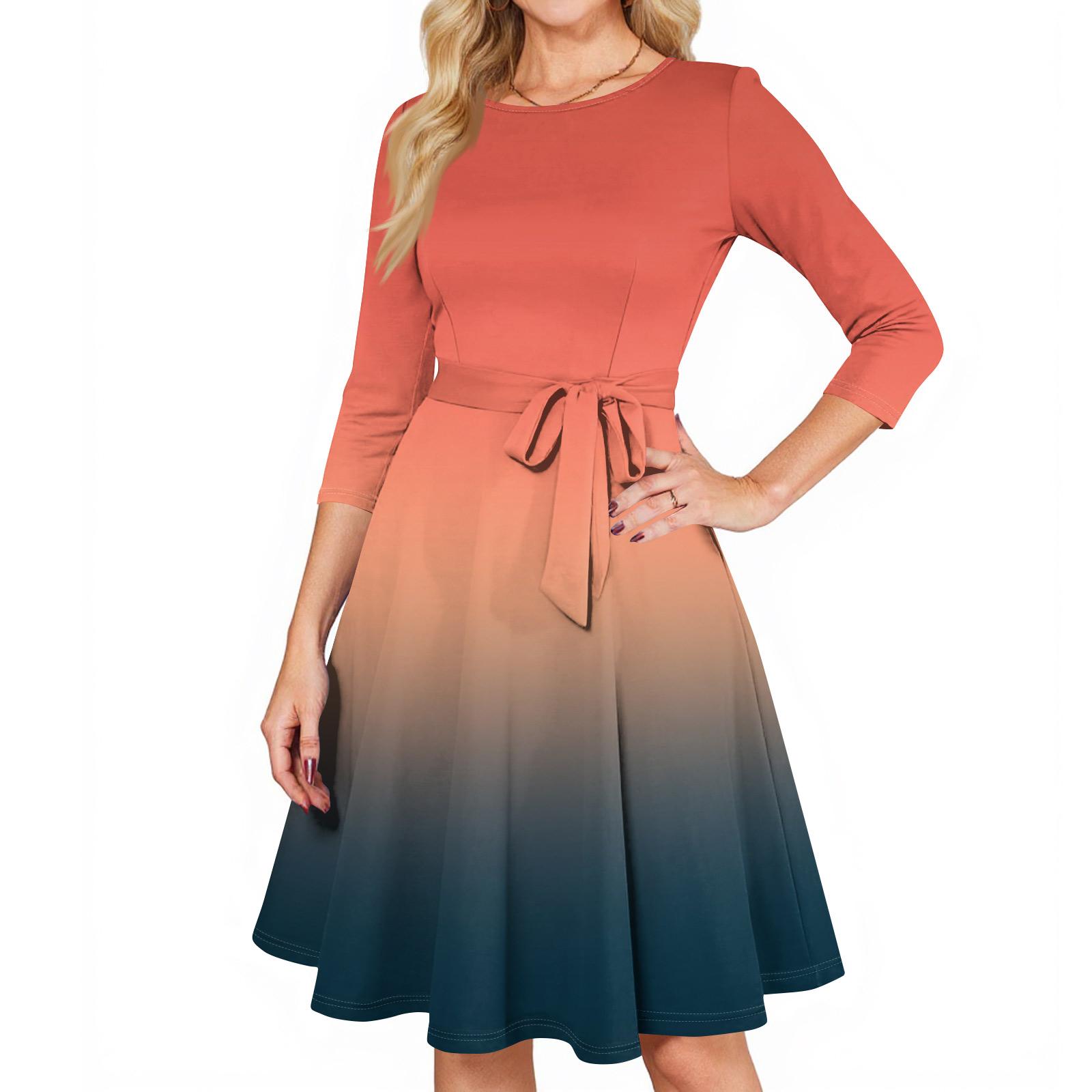 

Women s Cocktail Dresses 3/4 Sleeve Vintage Wedding Guest Dress S