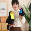 Simulated Toucan Plush Toy Lovely Cartoon Fluffy Soft Bird Cute Realistic Stuffed Animal Doll Birthday Gift Kawaii Home Decor