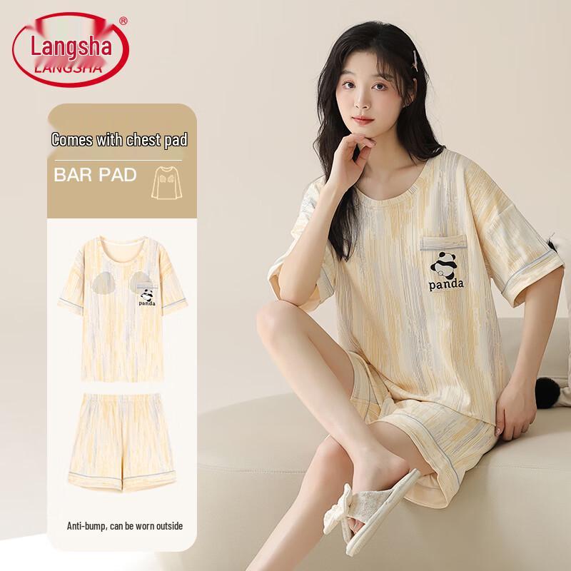 Langsha Women s Summer Lounge Pajama Set M
