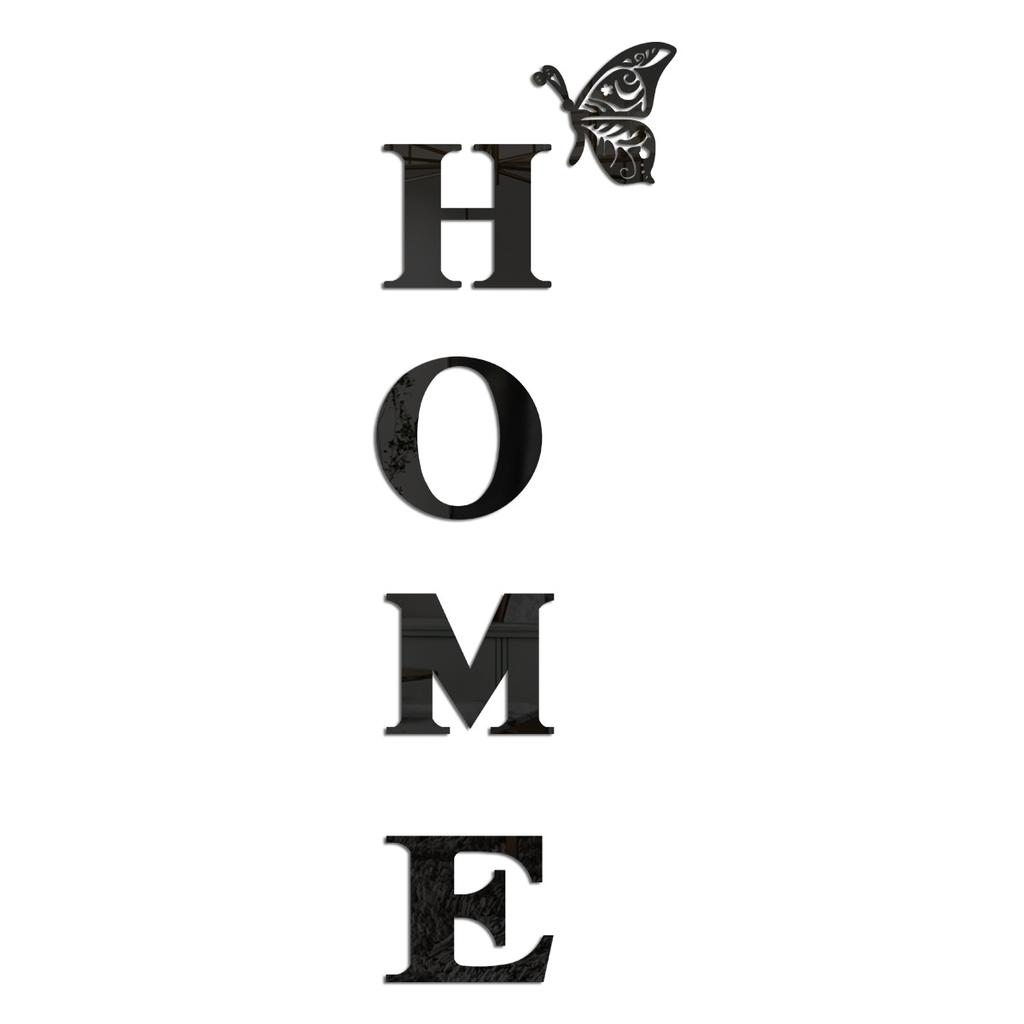 3D Mirror Wall Stickers English Letters Home Family Self-Adhesive DIY Acrylic Decals For Living Room Home Room Decoration