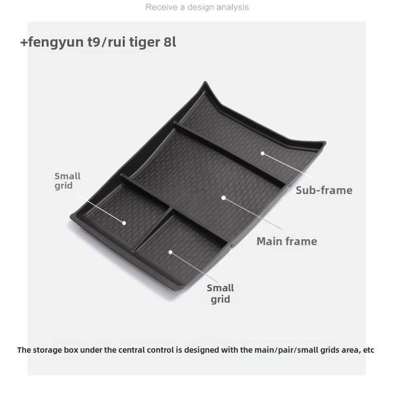 Auto Armrest Box Storage Box Central Control  Lower Storage Box, Central Storage Box  Suitable for 24 Models of Chery Fengyun T9 and Tiggo 8L