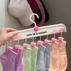 8 Clip Baby Clothes Hangers Portable Cartoon Paw Shape Hanging Sock Clips Multifunctional Rotatable Clothes Drying Rack