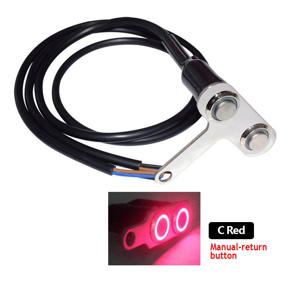 Double Head Stainless Steel LED Motorcycle Switch ON-OFF Handlebar Adjustable Mount Waterproof Switches Button DC12V Fog Light