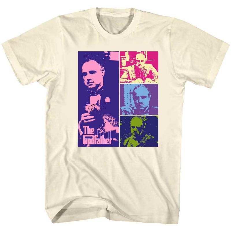 The 2025 summer fashion godfather Corleone printed short-sleeved loose trendy T-shirt cotton streetwear for men and women