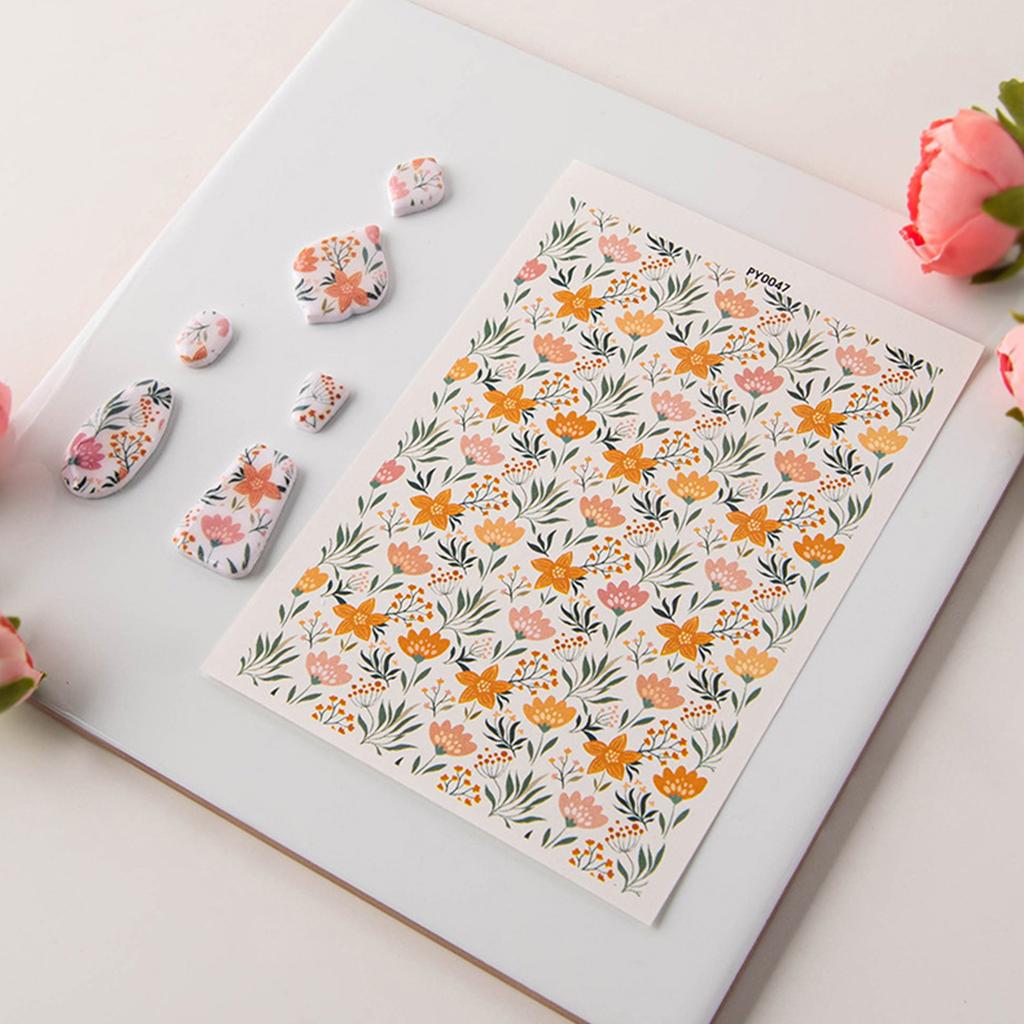 Ton Aquarell Transferpapier DIY Drucken Blume Blatt Papier Keramik Schmuck Ohrringe Keramik Druckwerkzeug Handgefertigt