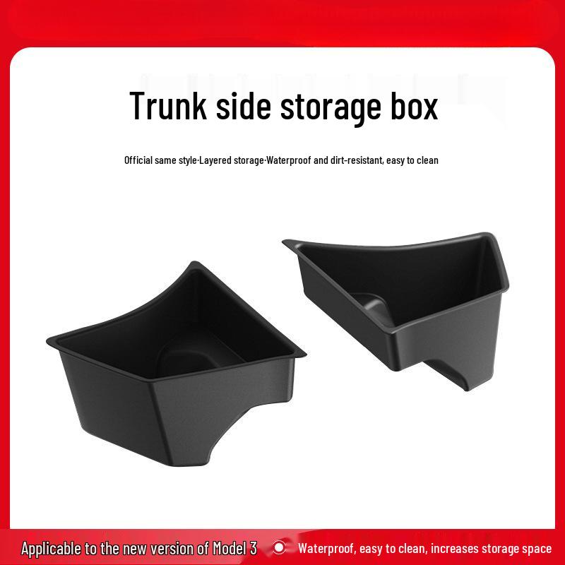 Tesla Model Y/3 Trunk Side Storage Box Cover - Interior Decoration Accessory