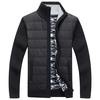 Winter Men's Warm Knitted Jacket with Plush and Thick Standing Collar Men's Loose Size Padded Cardigan