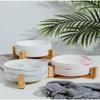 Ceramic Bowl Cat Dog Bowl Cat Food Bowl Cat Bowl Drinking Water Bowl Double Bowl Protection Cervical Spine Bowl Black Pet Bowl
