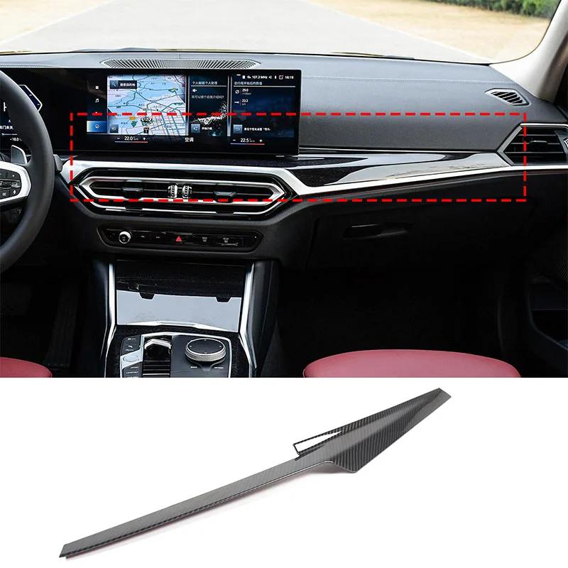 For BMW 3 Series/i3/4 Series/i4 23-24 Central Control Trim Strips, Instrument Panel Trim Strips, ABS Carbon Fiber Pattern 1pcs