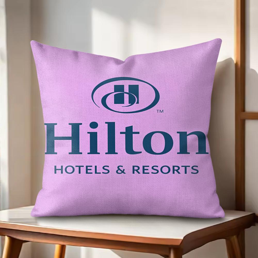 Luxury HHiltonS Design Cushion Cover Natural Linen Organic Fabric DoubleSided Printing Couch Pillow Covers Home Decor