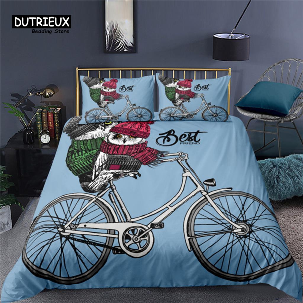 Durable Lightweight Animals Cartoon Owl Butterfly Elephant 3D Print Turtle For Child Adults Polyester King Comforter