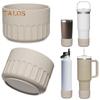 Plastic Water Cup Bottom Protector Water Bottle Protective Boot Sleeve with Non-slip Suction-Cup Bottom Anti-scalding Flask Cup Bottom Bumper