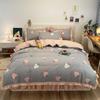 Korean Style Bed Skirt Four-piece Set Pure Cotton Edge Bed Sheet Thickened Plant Cashmere Brushed Skin-friendly Bedding