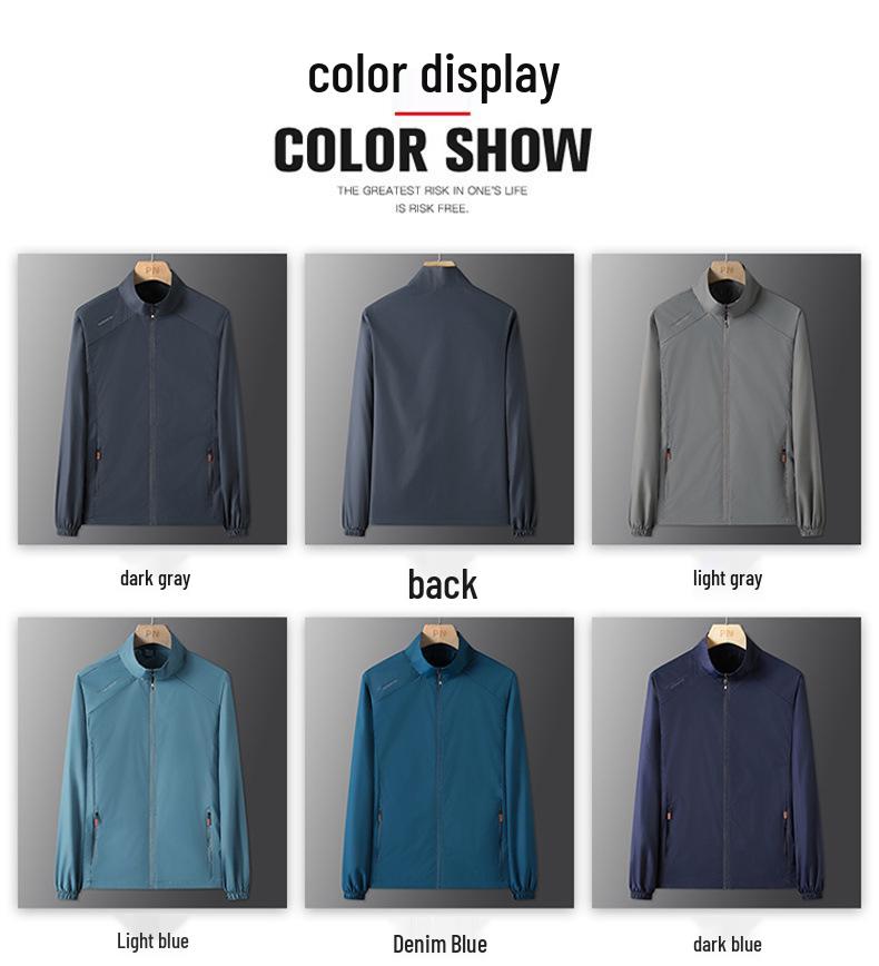 Ice Silk Men's Lightweight UV Protection Summer Jacket - Cool, Breathable Skin Layer for Fishing