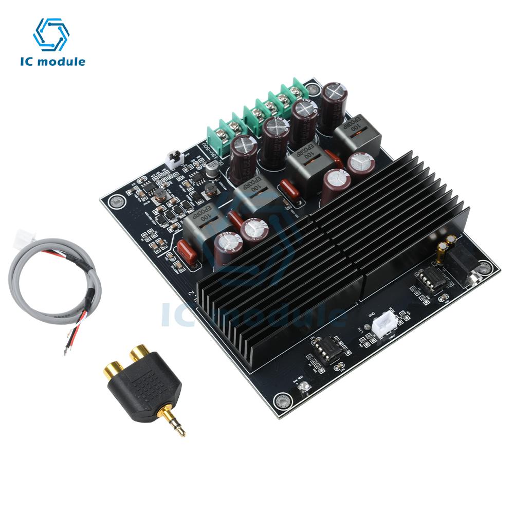 DC 19-50V Dual Channel 600W+600W Stereo Amplifier Board Dual Core TPA3255 Amplifier Module AMP