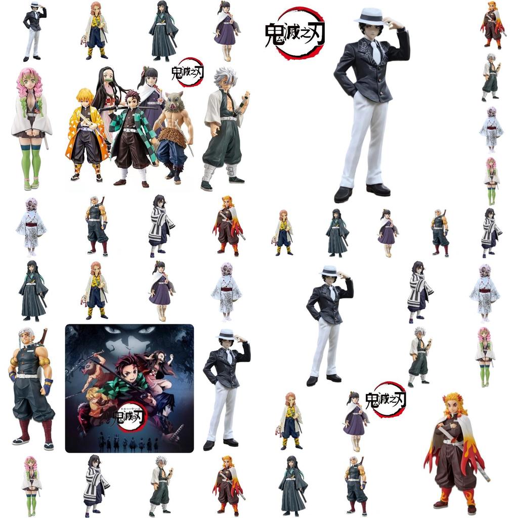 Komplettes Set von Demon Slayer Anime-Figuren Tanjiro Zenitsu Inosuke Nezuko 16cm Höhe