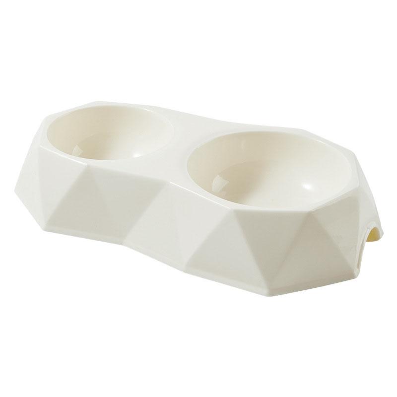Double Dog Cat Bowls Food Water Feeder Non-Slip Pet Feeding Bowl for Small Medium Dogs Cats Puppy Kitten Durable Pet Dish
