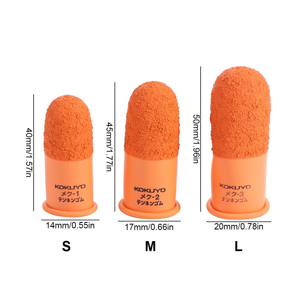 Natural Rubber Non-slip Finger Cover Multi-purpose Orange Finger Cots  Needlework