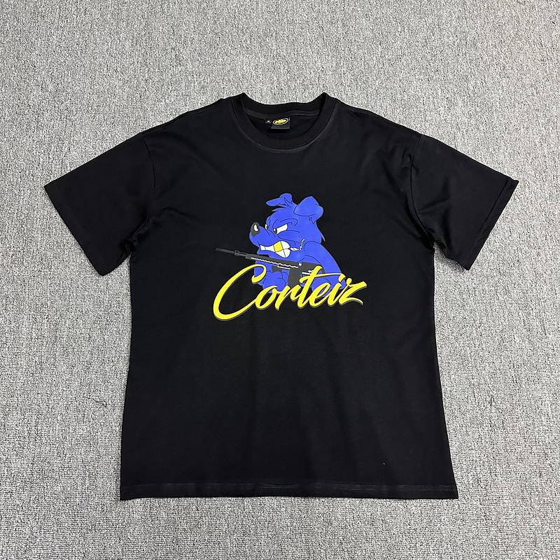 Corteiz Alcatraz Series T-shirts for Men and Women, Short-sleeve Short Sleeve with Lettered Logo Print Crew Neck Loose Casual T-shirt