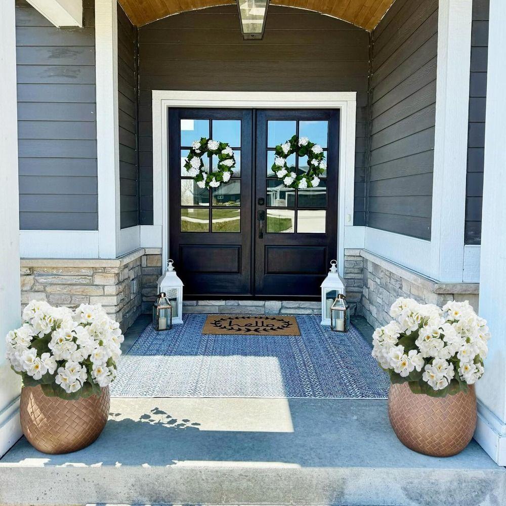 Multicolored Artificial Hydrangea Flowers with Stems Real Touch Fake Hydrangea Flowers Floral Arrangements Fake Flower Bouquets