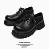 Big head Derby shoes men's high-end commuting black platform tide shoes 2024 new height-increasing tide shoes 3233-E