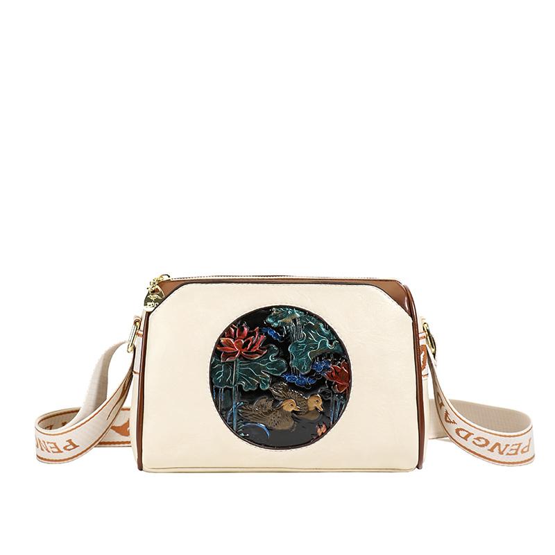 Casual Women Handbag Soft Leather Small Shoulder Crossbody Bags For Women 2025 Summer New Fashion Print Ladies Messenger Tote Bag