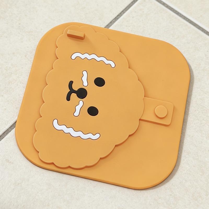 Cute Dog Cartoon Silicone Drain Cover Odor Proof Insect Barrier for Bathrooms