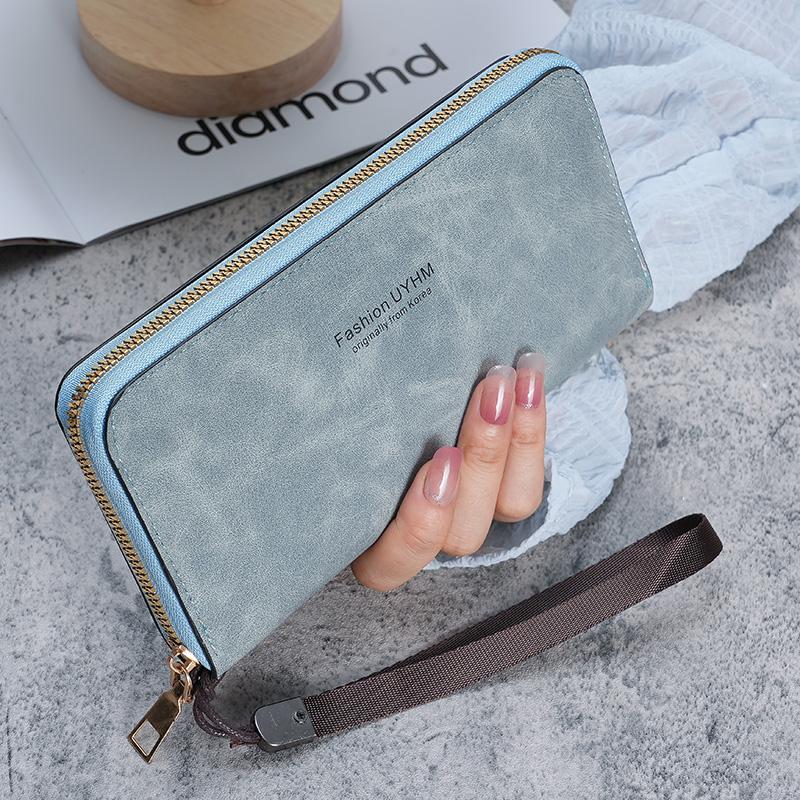 Ladies Holding a Long Wallet  New Korean Handbag Multi-function Card Bag Mobile Phone Bag Coin Purse Female Wallet