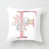 Flower Letter Pillow Soft and Breathable Sofa Car Lumbar Support Office Waist Protection Pillowcase