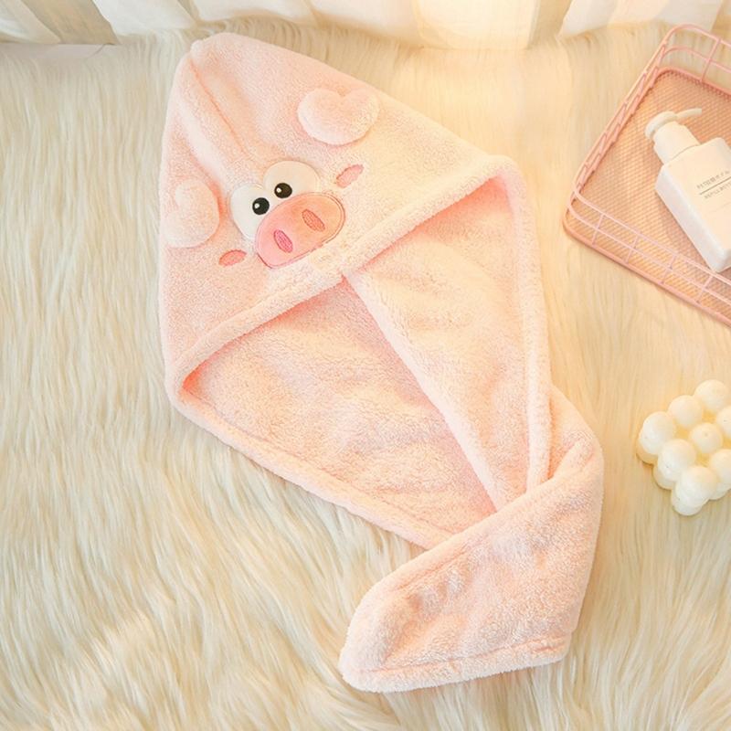 1PC Microfibre Hair Towels, Hair Towel, Turban Towel with Button, Hair Turban Kids Super Absorbent Towels for Women