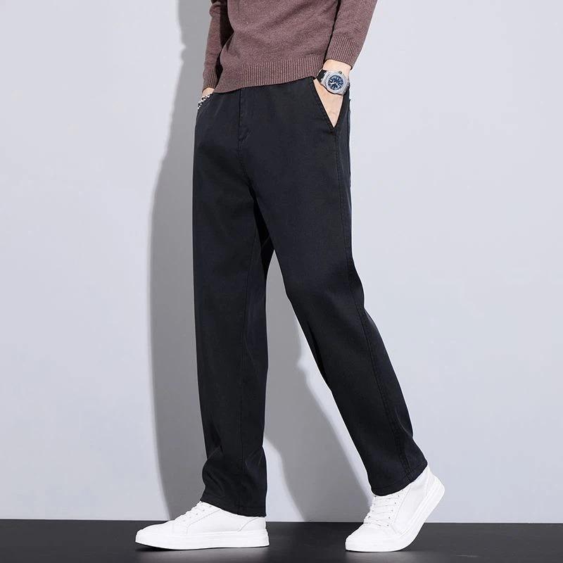Casual Pants Men New Autumn Winter Style Straight Loose Light Business High Versatile Long Pants