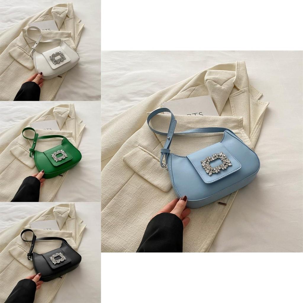 Stylish Spring Fashion Womens Underarm Bag Chic Unique Aesthetic Shoulder Bag In Black Green White Blue Pink Brown