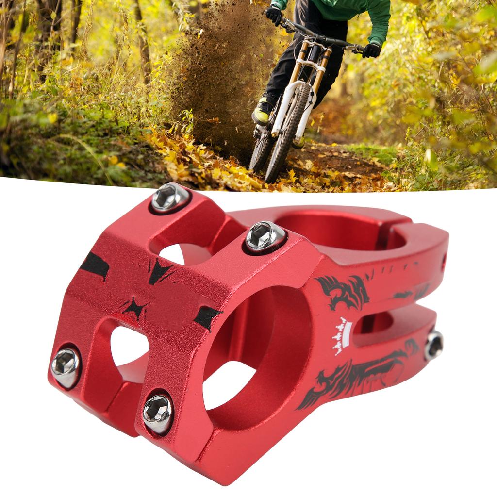 Mountain Bike Stem Lightweight Aluminum Alloy Hollow 31.8mm Curved Knife Marking Short Handlebar Stem for Cycling