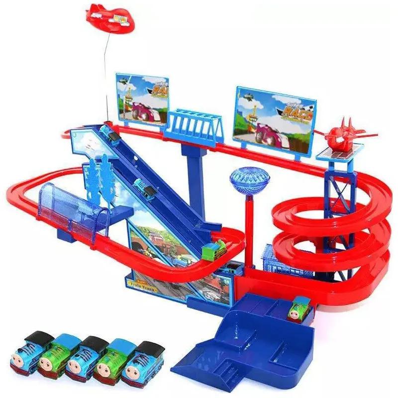 Thomas and Friends Plastic sound and light Electric track Electric train city track Children's educational assembly boy toy gift