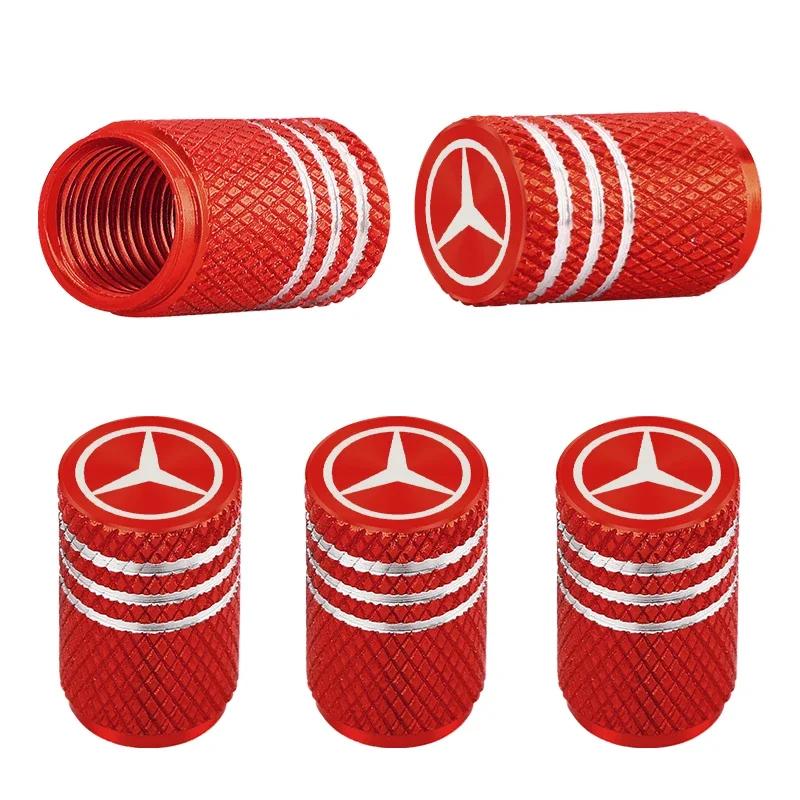 5pcs Car Valve Caps Tire Wheel Stem Air Valve Caps For Mercedes Benz W203 W204 W205 W210 W211 W212 W221 W222 CLS CLA CLK SLK GL5