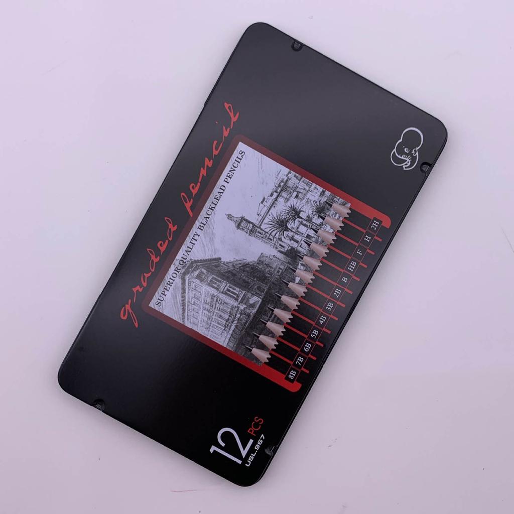 12pcs Drawing Pencil Set Safety Environmental Friendly Sketching Pencils Set Art Supplies Drawing