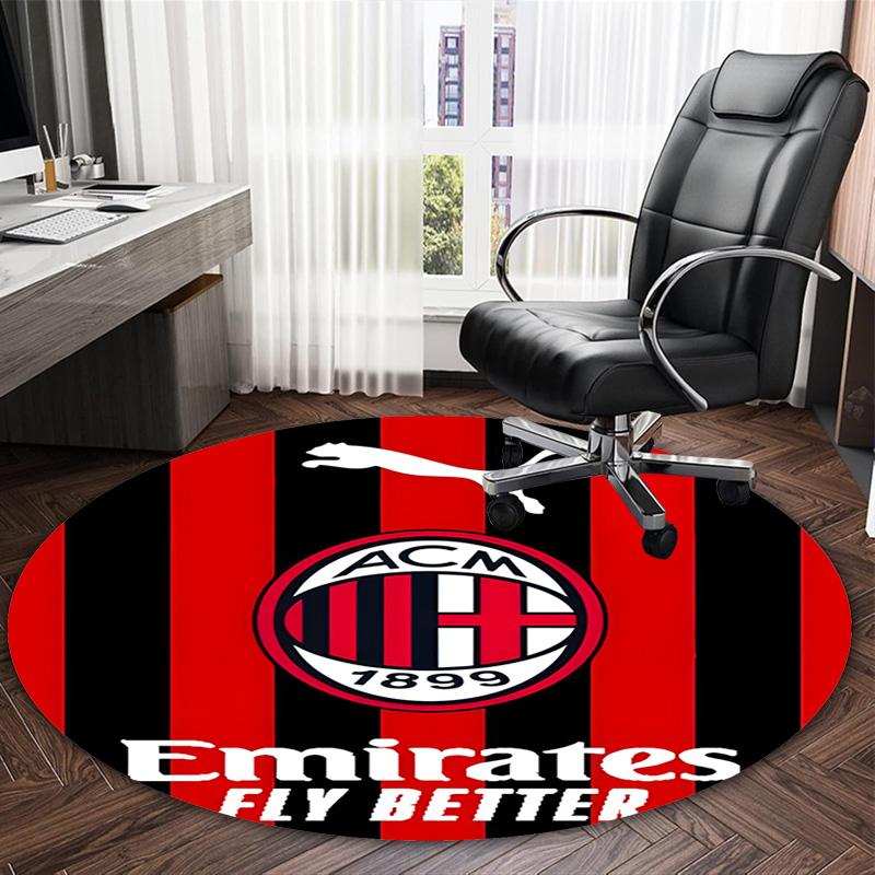 1pc A-AC Milan Carpet, Round Rug, Comfortable, Suitable for Entryways, Living Rooms, Office, And Bedrooms, Christmas Decoration
