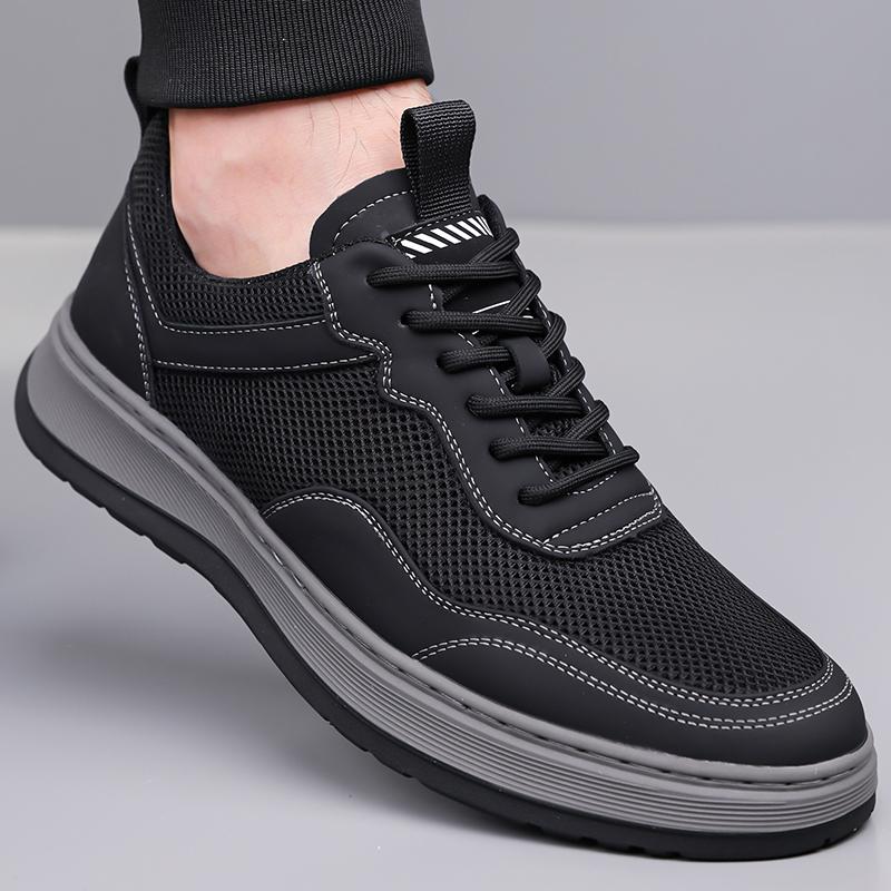 Fashion Casual sneakers Minimalist and trendy men's design styles Leisure outdoor sports and walking Breathable shoes Black and white