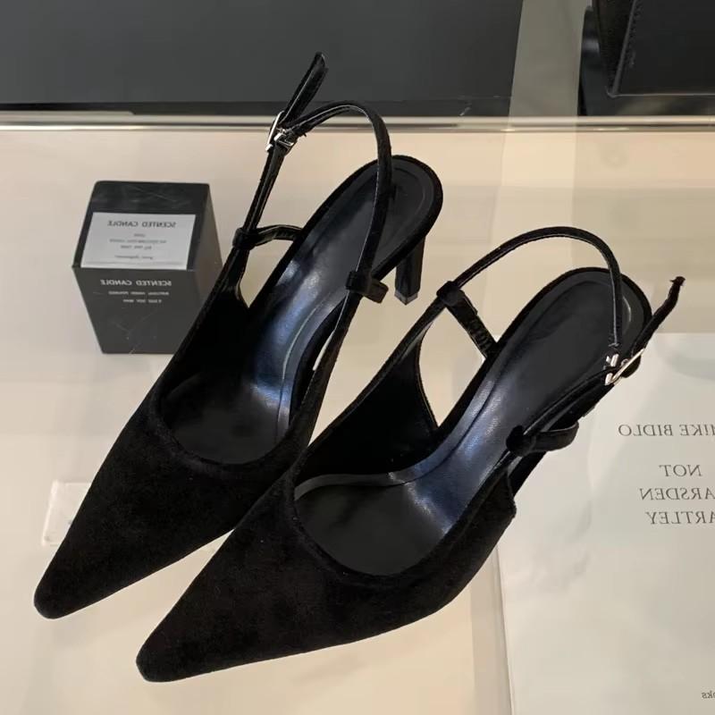 

Eilyken 2025 Spring Pointed Toe Women Pumps Sexy Thin High Heels Sandals Elegant Banquet Female Mule Shoes 35 чёрный